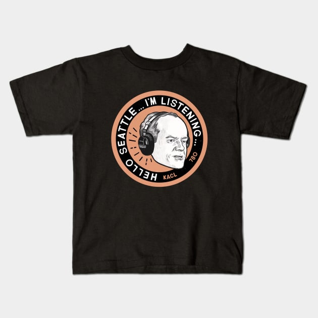 The Frasier Crane Show Kids T-Shirt by Jillian Kaye Art